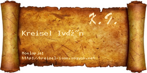 Kreisel Iván névjegykártya
